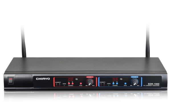 SDR-1900 IrDA UHF 19" Dual-Channel 2-Way Sync Diversity Receiver