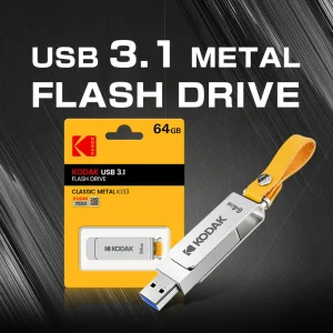 Kodak USB Flash Drive 3.1 K133 64GB | USB 3.2 Gen1 Metal Pen Drive